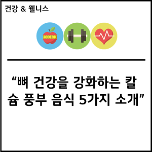 뼈 건강을 강화하는 칼슘 풍부 음식 5가지 소개