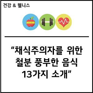 채식주의자를 위한 철분 풍부한 음식 13가지 소개